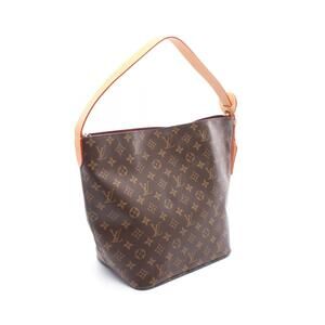 Louis Vuitton ALL IN Shoulder Bag Canvas Leather Monogram Brown